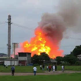 explosão em silo