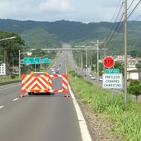 interdição na Rodovia Raposo Tavares
