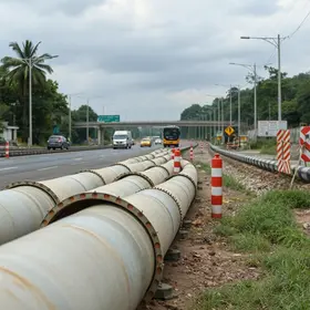 queda de tubos de concreto